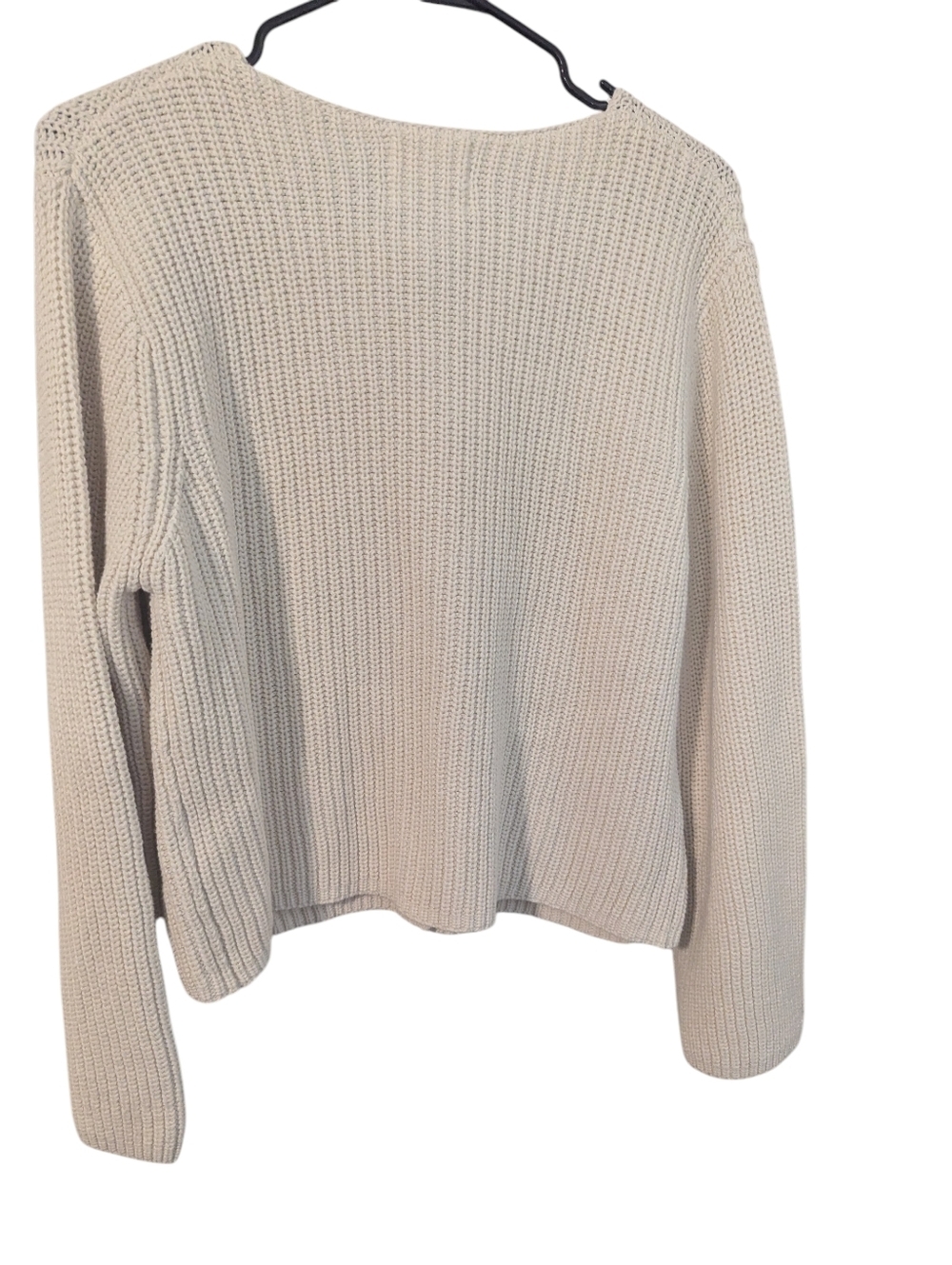 Soho&Stella, Cream Knit Button-Front Women's Sweater, Size M - Picture 2 of 4